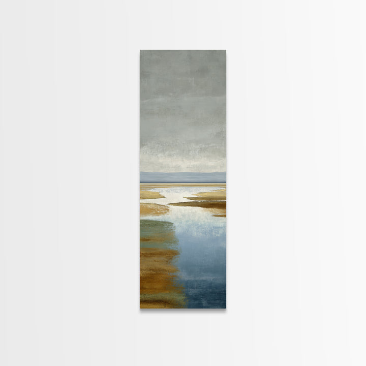 Calming Lake Reflection Canvas Print, Above Bed Art, Photography Prints, Bedroom Decor, Oil Painting, Serenity, Art Print, ABA-1x3-95