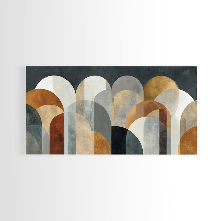 Neutral Abstract Arches Canvas Print, Above Bed Art, Digital Art, Bedroom Decor, Abstract Art, Serenity, Living Room Decor, ABA-2x1-48