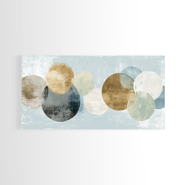Japandi Ink Shapes Framed Canvas Print, Above Bed Art, Wall Decor, Bedroom Decor, Abstract Art, Serenity, Apartment Decor, ABA-2x1-86