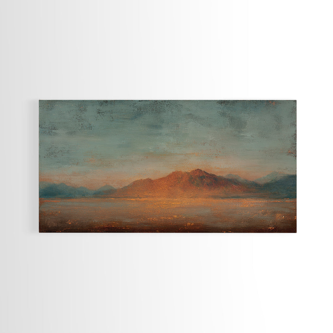 Dreamy Desert Sunset Framed Canvas Print, Above Bed Art, Printable Art, Bedroom Decor, Fine Art, Serenity, Bedroom Wall Art, ABA-2x1-99