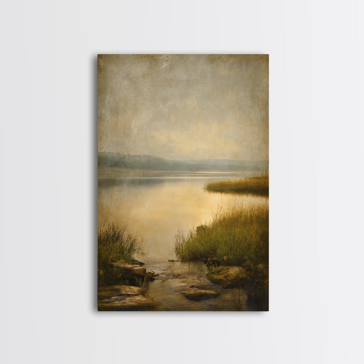 Calming Lake Reflection Canvas Print, Above Bed Art, Wall Art Prints, Bedroom Decor, Fine Art, Serenity, Boho Wall Art, ABA-2x3-67