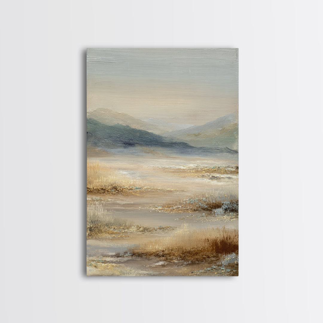 Panoramic Misty Mountain Landscape Canvas Print, Above Bed Art, Apartment Decor, Bedroom Decor, Serenity, Photography Prints, ABA-2x3-81