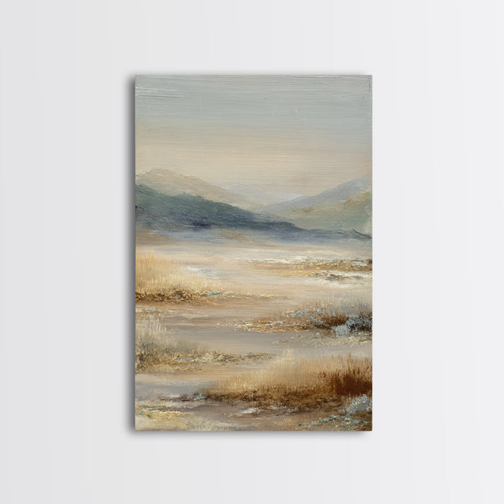 Panoramic Misty Mountain Landscape Canvas Print, Above Bed Art, Apartment Decor, Bedroom Decor, Serenity, Photography Prints, ABA-2x3-81