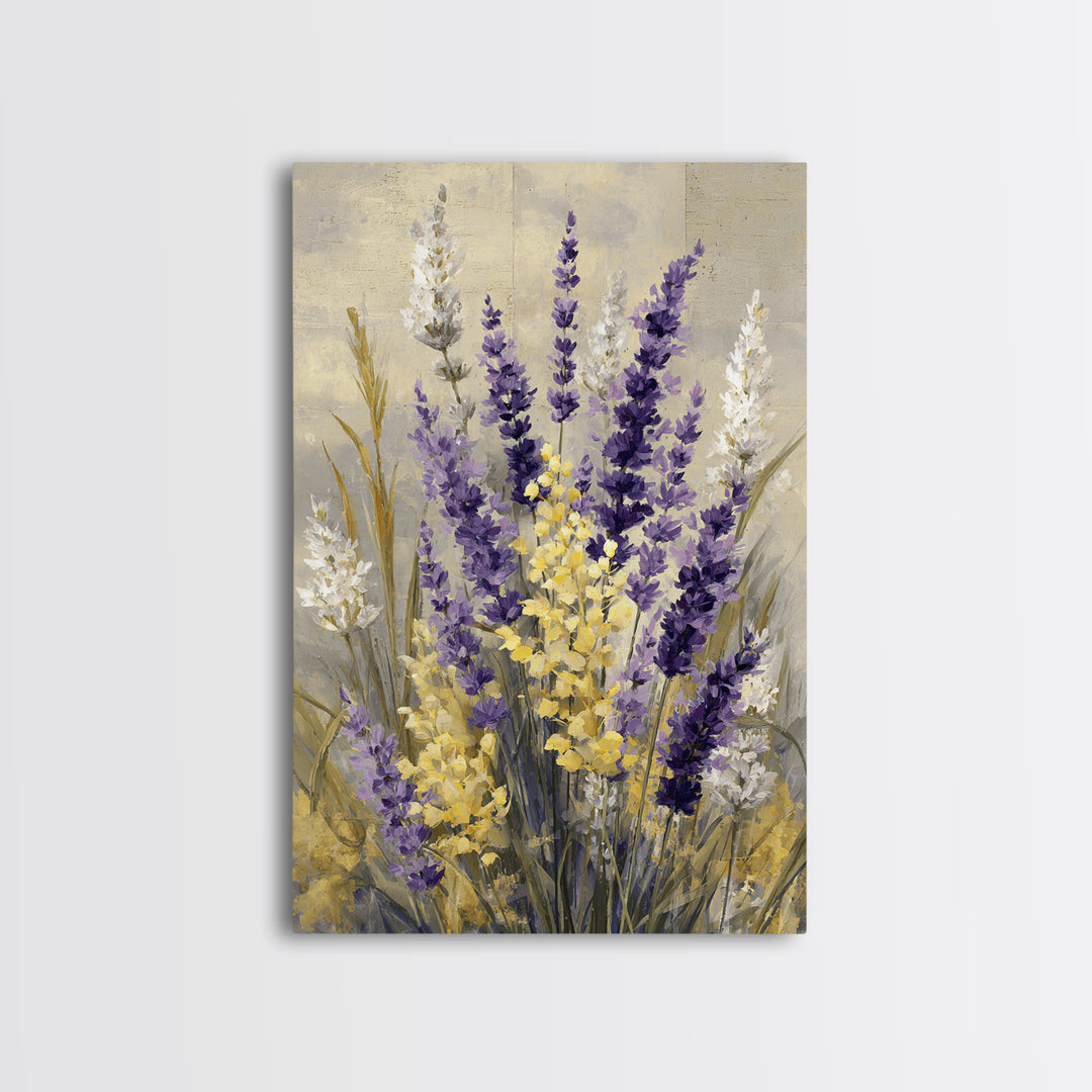 Oversized Lavender Field Canvas Print, Above Bed Art, Digital Print, Bedroom Decor, Fine Art, Serenity, Living Room Wall Art, ABA-2x3-99