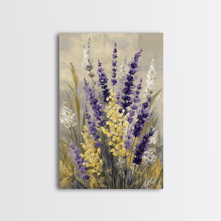 Oversized Lavender Field Canvas Print, Above Bed Art, Digital Print, Bedroom Decor, Fine Art, Serenity, Living Room Wall Art, ABA-2x3-99