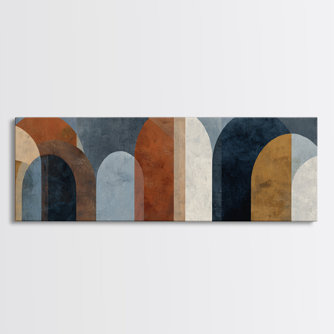 Neutral Abstract Arches Canvas Print, Above Bed Art, Wall Art Prints, Bedroom Decor, Fine Art, Serenity, Boho Wall Art, ABA-3x1-92