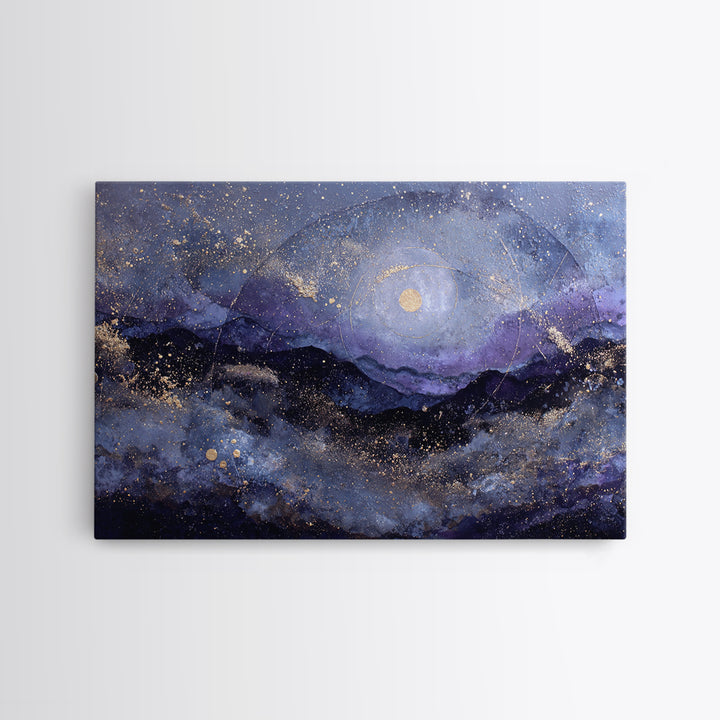 Subtle Celestial Scene Canvas Print, Above Bed Art, Whimsical Decor, Bedroom Decor, Fine Art, Serenity, Bedroom Wall Decor, ABA-3x2-17
