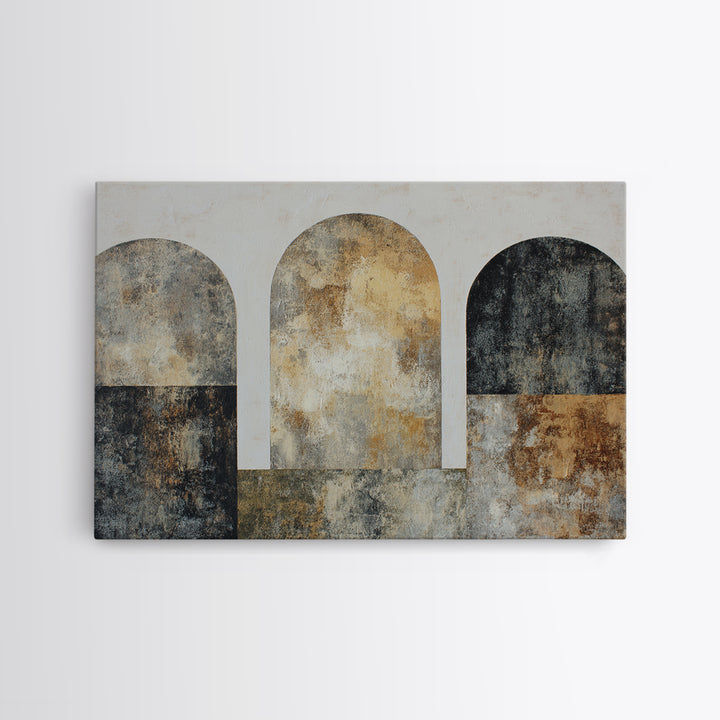 Neutral Abstract Arches Canvas Print, Above Bed Art, Bedroom Wall Decor, Bedroom Decor, Abstract Art, Serenity, ABA-3x2-56