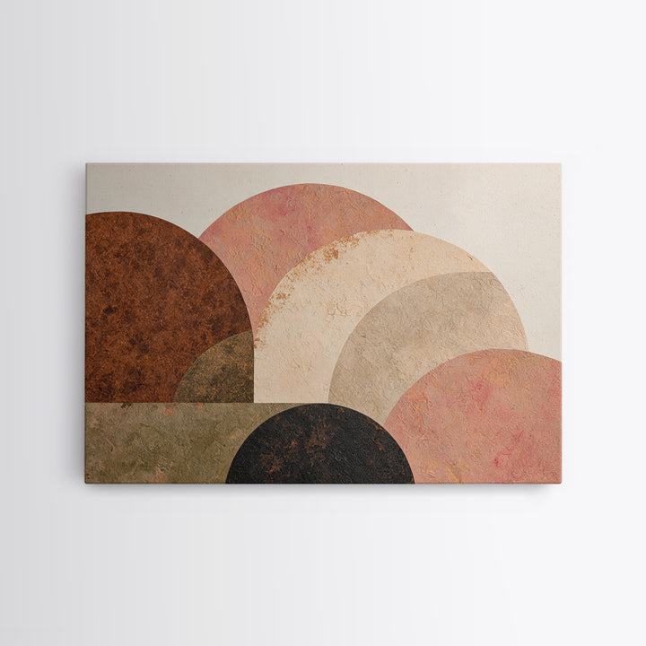 Abstract Sunrise Geometry Framed Canvas Print, Above Bed Art, Art Print, Bedroom Decor, Abstract Art, Serenity, Dorm Decor, ABA-3x2-96