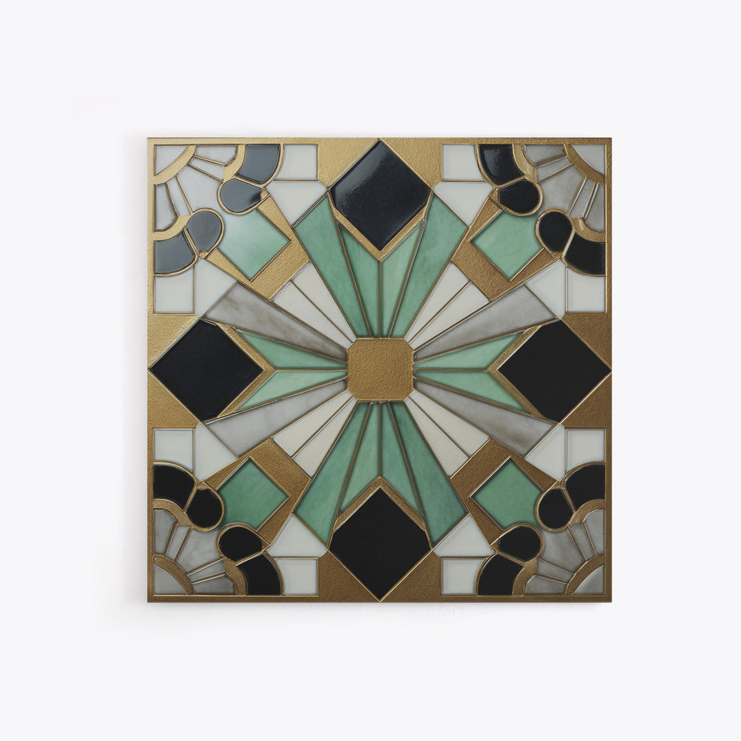 Black and Gold Sunburst Pattern Canvas Print, Art Deco Art, Gallery Wall Art, Living Room Decor, Fine Art, Glamour, ADA-1x1-26