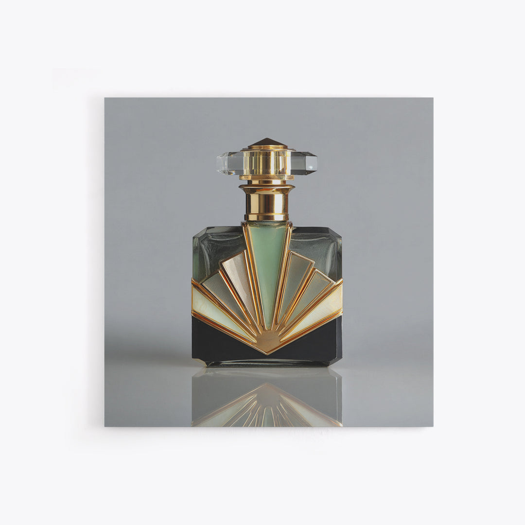 Ornate Perfume Bottle Canvas Print, Art Deco Art, Boho Decor, Living Room Decor, Fine Art, Glamour, Art Prints, Digital Art, ADA-1x1-82