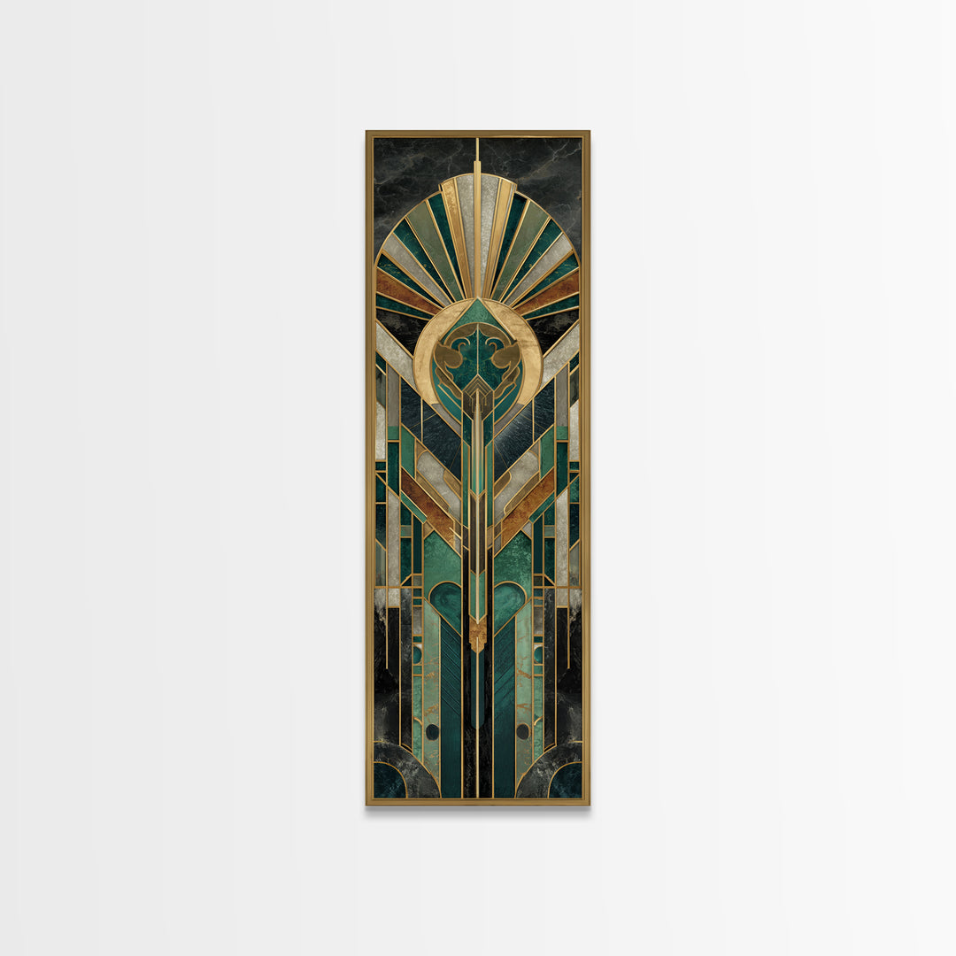 Luxury Cocktail Glass Canvas Print, Art Deco Art, Removable Wallpaper, Living Room Decor, Abstract Art, Glamour, Luxury Decor, ADA-1x3-41