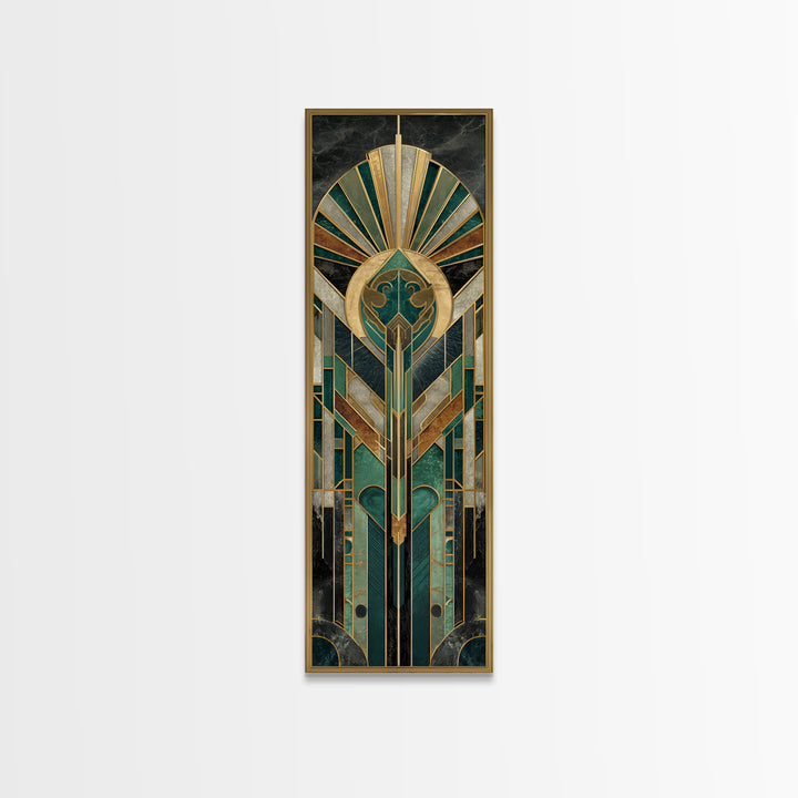 Luxury Cocktail Glass Canvas Print, Art Deco Art, Removable Wallpaper, Living Room Decor, Abstract Art, Glamour, Luxury Decor, ADA-1x3-41