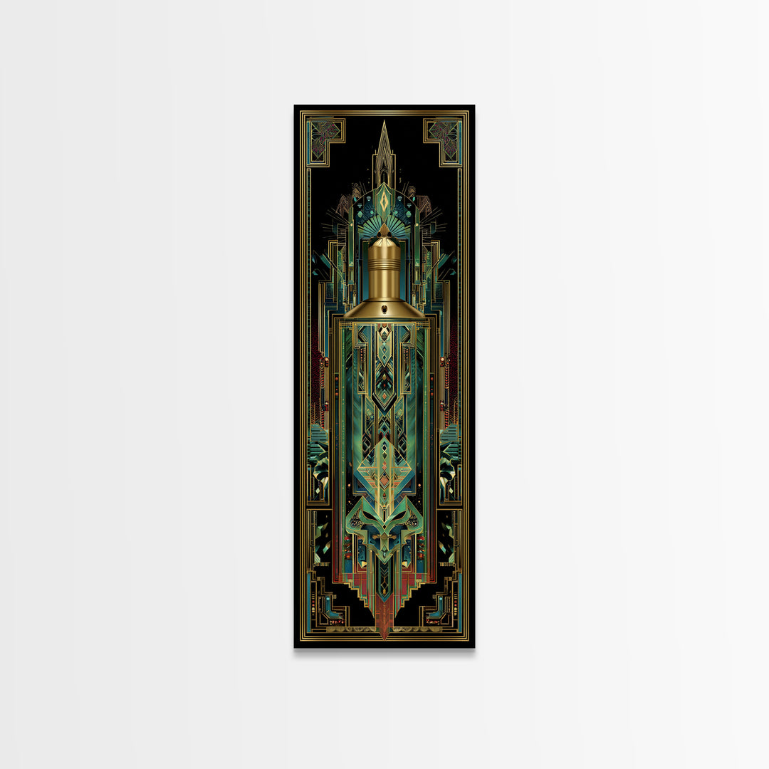 Ornate Perfume Bottle Canvas Print, Art Deco Art, Room Decor, Living Room Decor, Oil Painting, Glamour, Digital Art, Printable, ADA-1x3-94