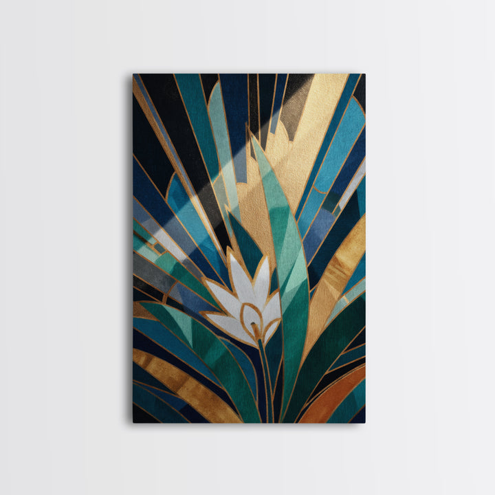 Tropical Hotel Facade Canvas Print, Art Deco Art, Art Print, Living Room Decor, Oil Painting, Glamour, Printable Art, ADA-2x3-72