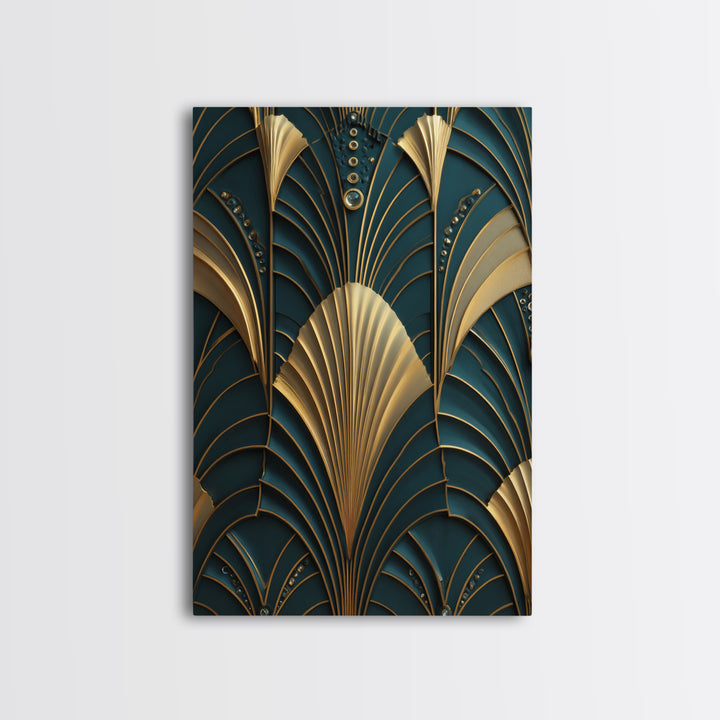 Tropical Hotel Facade Canvas Print, Art Deco Art, Apartment Decor, Living Room Decor, Fine Art, Glamour, Gallery Decor, ADA-2x3-96