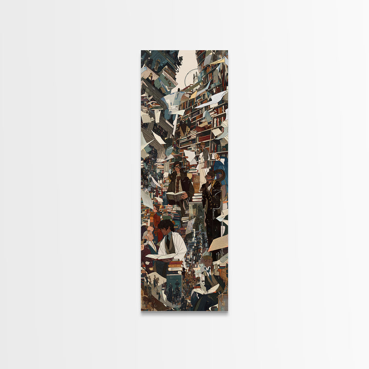 Afrofuturist City Library Wall Art, African American Art Print, Urban Black Culture Art, Modern Office Decor Gift Poster