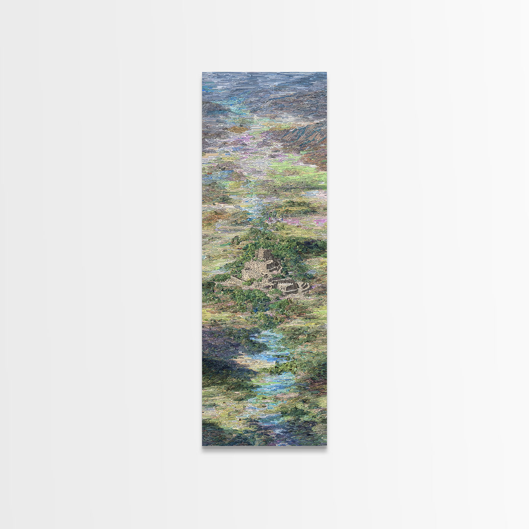 Dreamy African Landscape River Wall Art, Serene Nature Scene Print, Abstract Modern Decor, Earth Tone Canvas For Living Room