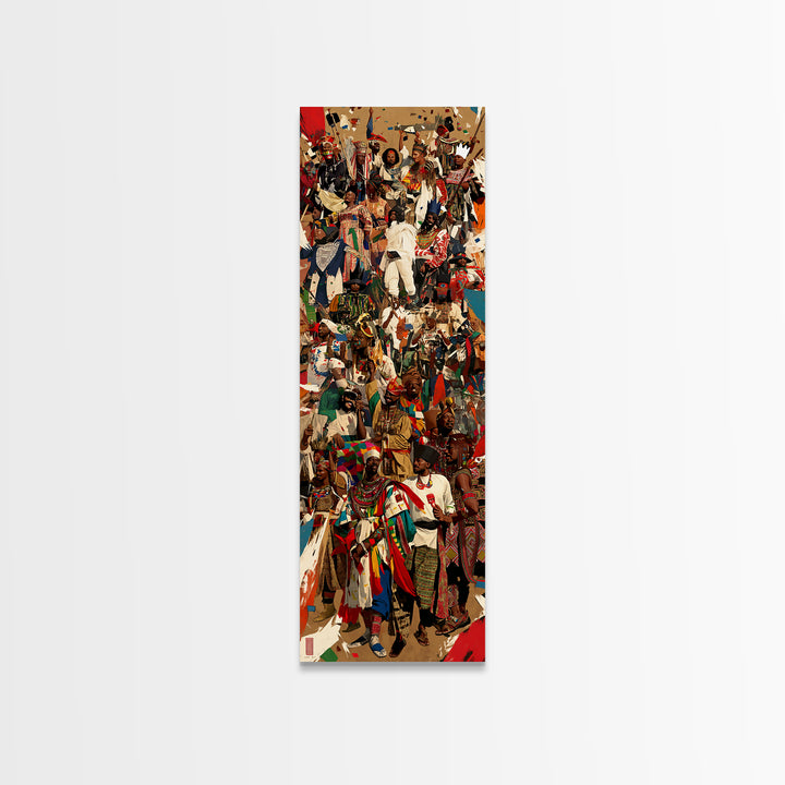 Vibrant African Festival Crowd Wall Art, Colorful African Celebration Print, Cultural Decor, Afrocentric Living Room Art