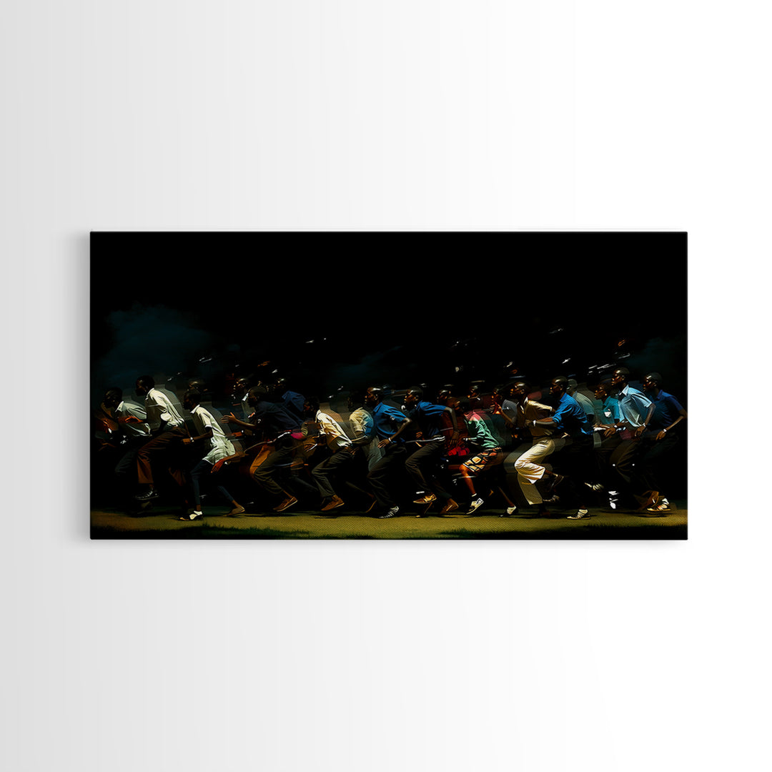 African Dance Celebration Wall Art, Joyful Night Gathering, Black Culture Art, Afrocentric Canvas Print, Home Decor Gift