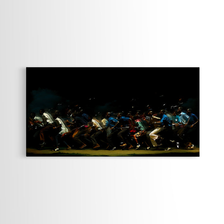 African Dance Celebration Wall Art, Joyful Night Gathering, Black Culture Art, Afrocentric Canvas Print, Home Decor Gift