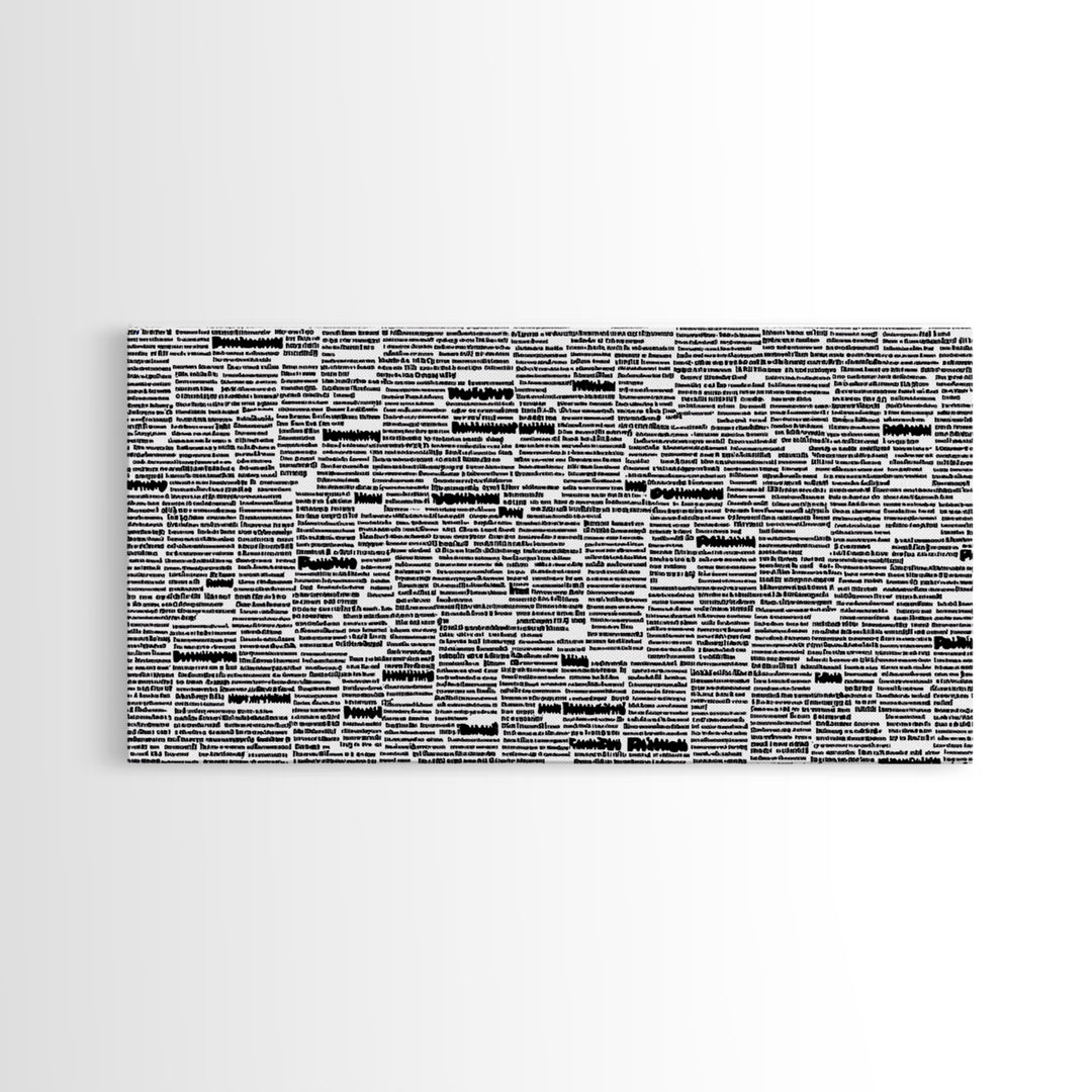 Black White Typographic Africa Map Wall Art, Modern African Art Print, Afrocentric Office Decor, Cultural Statement Piece