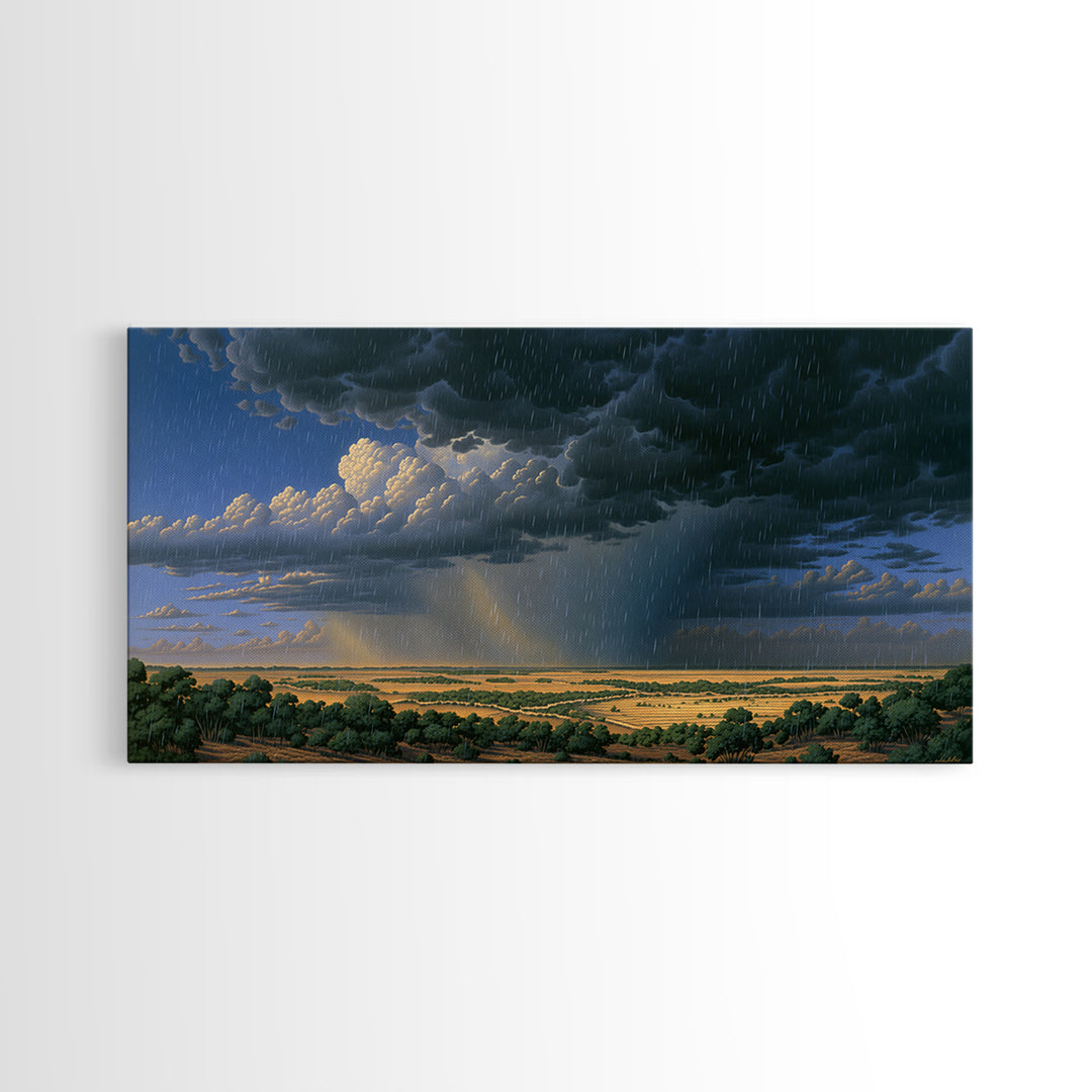 Moody Storm Clouds Above African Plains Wall Art, African Landscape, Safari Decor, Nature Scene Art, Unique Home Decor Gift