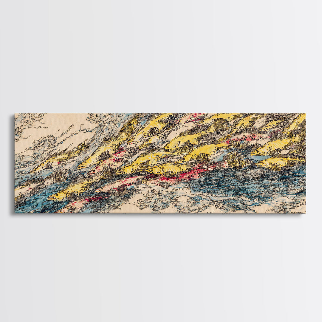 Energetic Desert Wind Abstract Wall Art, Colorful African Inspired Canvas Print, Modern Office Decor, Statement Home Gift