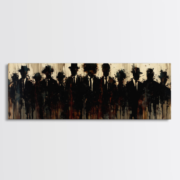 Shadowed Men In Suits Wall Art, Black Man Portrait, Urban Wall Art, Modern Black Art, Office Decor, Statement Gallery Decor