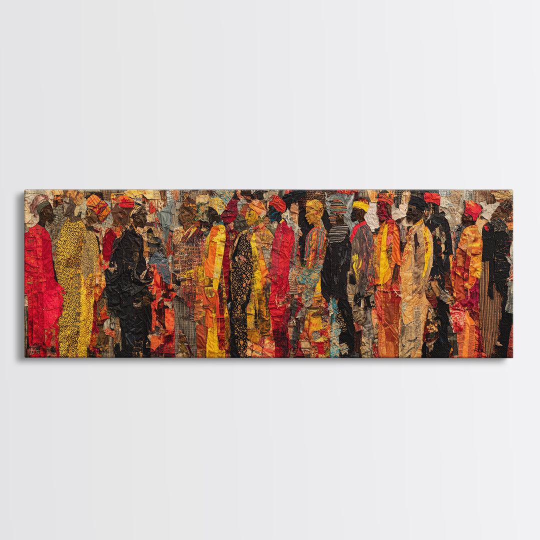 Vibrant African Street Fashion Wall Art, Modern Black Art, Cultural Portrait Canvas, Afrocentric Decor, Statement Wall Decor