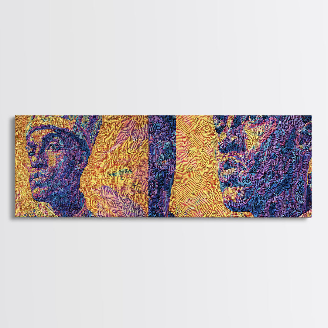 Textured African King And Warrior Portrait Wall Art, Afrocentric Black History Decor, Pan African Artwork, Cultural Gift