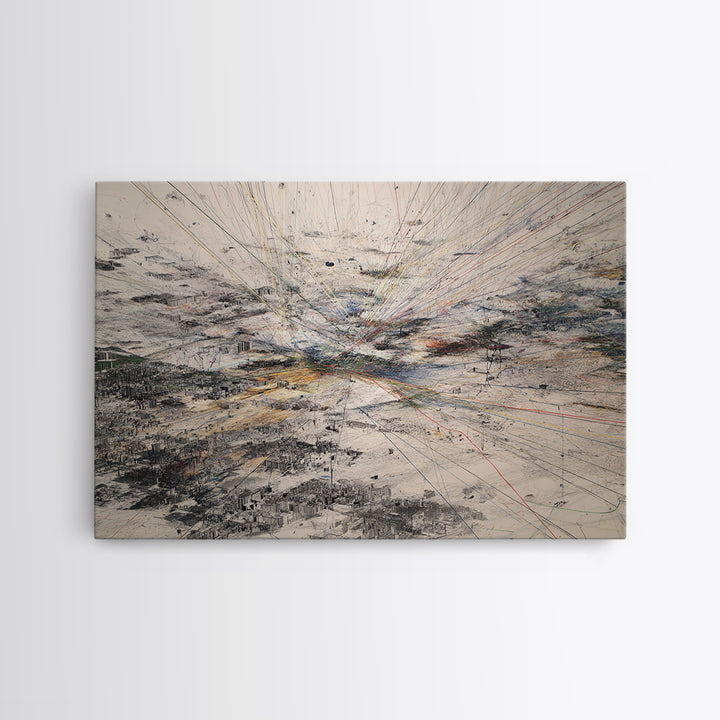 Expansive Abstract Storm Landscape Wall Art, Contemporary Art, Large Earth Tone Wall Art, Modern Office Decor Canvas Gift