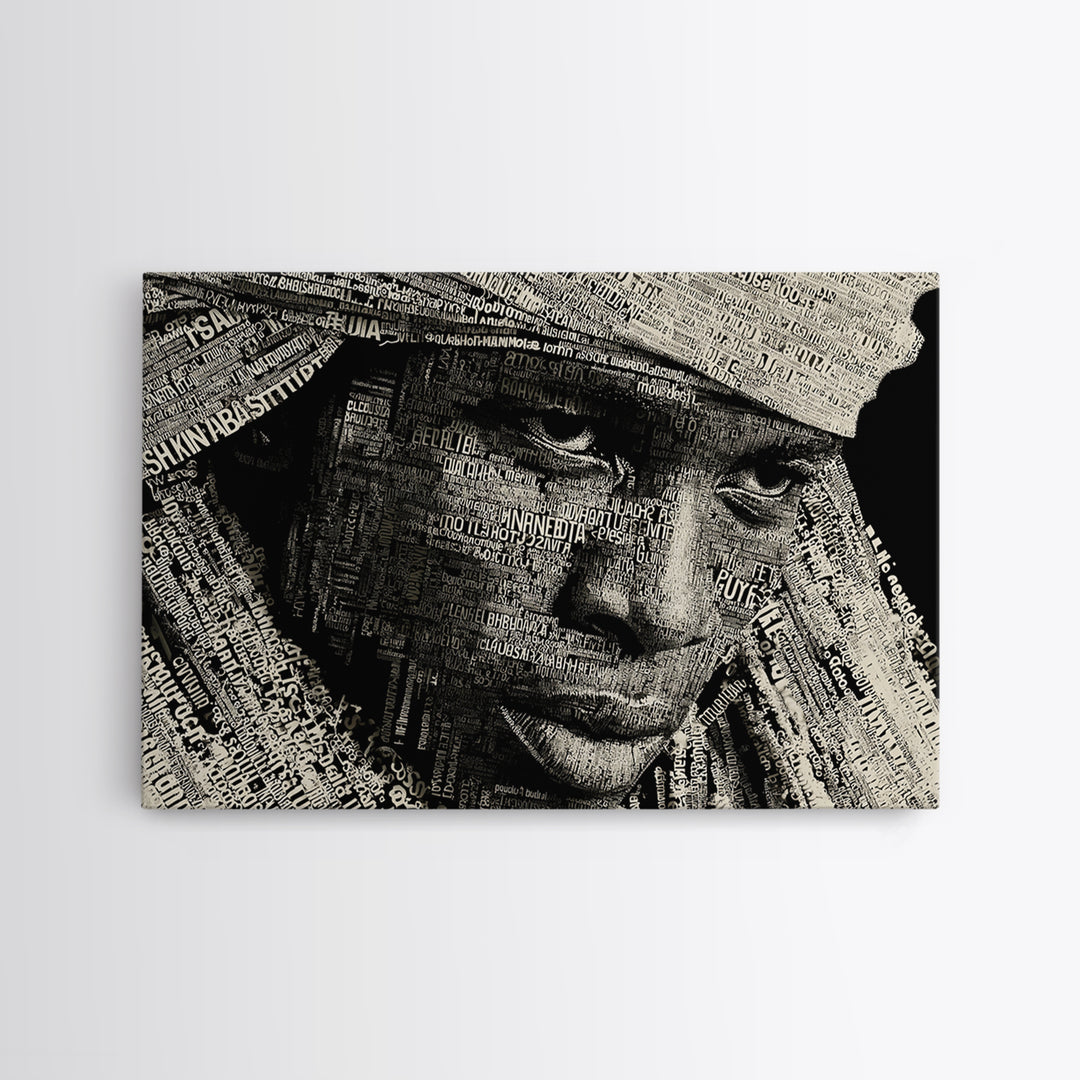 Monochrome African Woman Portrait Wall Art, Black Female Art, Abstract Face Art, Tribal Queen Art, Modern Black Home Decor