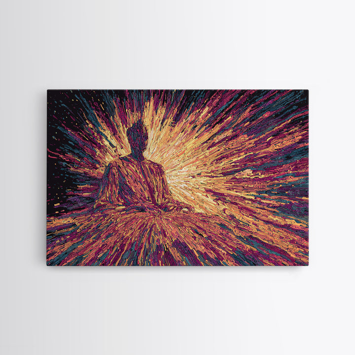Radiant Seated Nude African Woman Wall Art, Afrocentric Feminine Canvas Decor, Empowered Black Beauty Portrait Print Gift