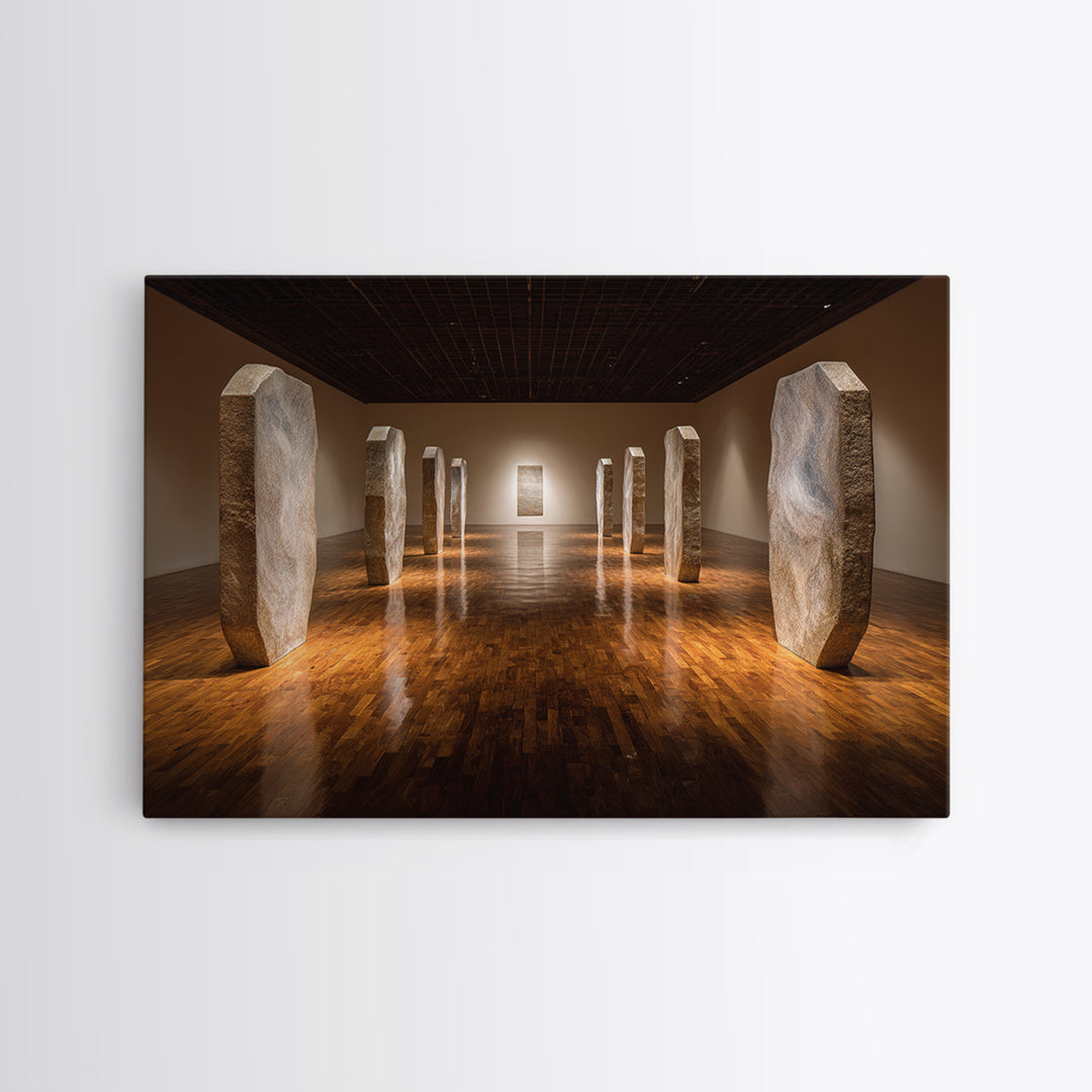 Minimalist Stone Monolith Gallery Wall Art, Contemporary Sculpture, Earth Tone Wall Decor, Modern Museum Home Decor Gift