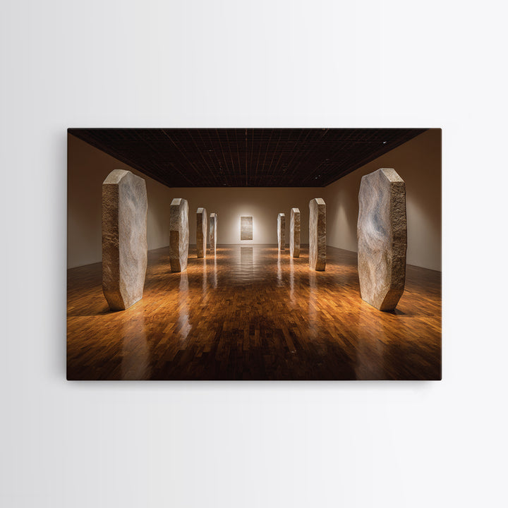 Minimalist Stone Monolith Gallery Wall Art, Contemporary Sculpture, Earth Tone Wall Decor, Modern Museum Home Decor Gift