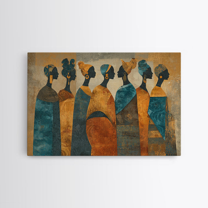 Indigo and Ochre Pattern Study by Woven Canvas Print, African Inspired Art, Set of 3 Prints, Living Room Decor, Abstract Art, AIA-3x2-52