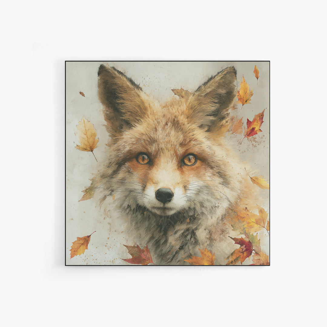 Dignified Fox Portrait Framed Canvas Print, Animal Art, Safari Nursery Decor, Living Room Decor, Fine Art, Creature, ANI-1x1-1