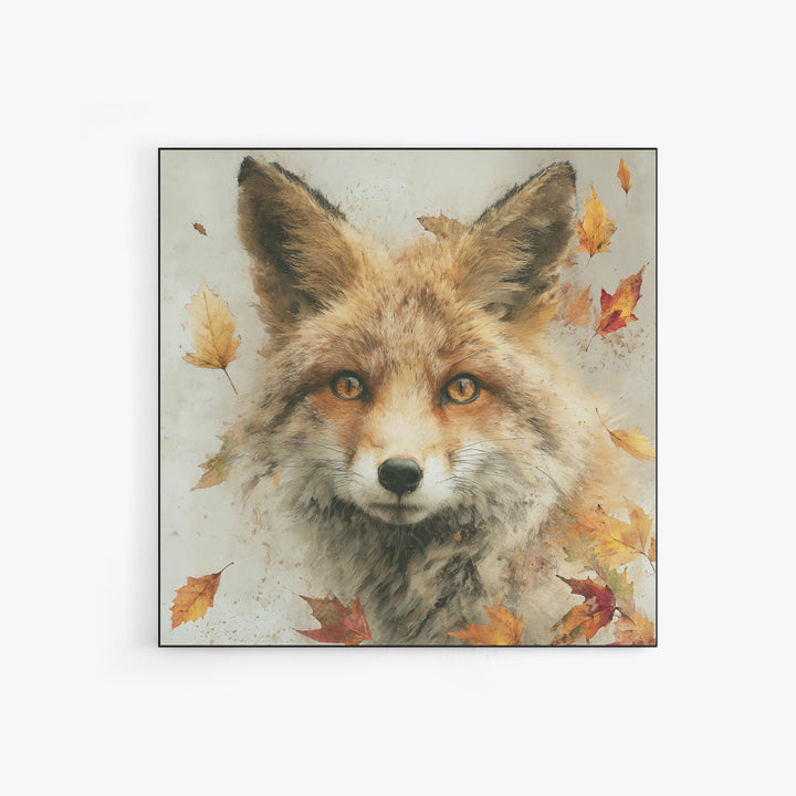 Dignified Fox Portrait Framed Canvas Print, Animal Art, Safari Nursery Decor, Living Room Decor, Fine Art, Creature, ANI-1x1-1