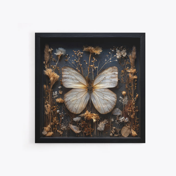 Butterfly Specimen Composition Canvas Print, Animal Art, Printable Wall Art, Living Room Decor, Creature, Boho Wall Art, ANI-1x1-23
