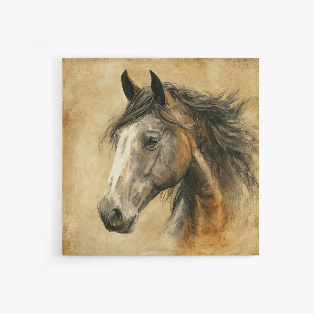 Majestic Horse Head Canvas Print, Animal Art, Modern Decor, Living Room Decor, Fine Art, Creature, Home Decor, Wall Decor, ANI-1x1-75