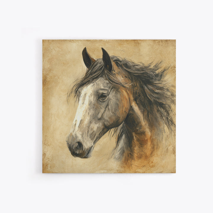 Majestic Horse Head Canvas Print, Animal Art, Modern Decor, Living Room Decor, Fine Art, Creature, Home Decor, Wall Decor, ANI-1x1-75