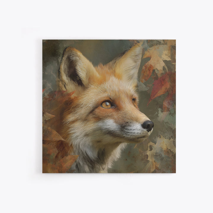 Dignified Fox Portrait Canvas Print, Animal Art, Wall Art, Living Room Decor, Fine Art, Creature, Nursery Decor, Art Deco, ANI-1x1-97