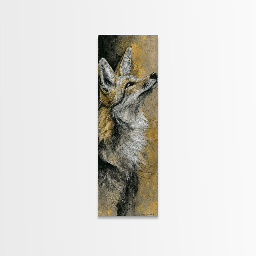 Dog Portrait with Painterly Collar and Loyal Canvas Print, Animal Art, Modern Wall Art, Living Room Decor, Fine Art, Creature, ANI-1x3-1