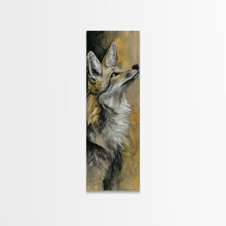 Dog Portrait with Painterly Collar and Loyal Canvas Print, Animal Art, Modern Wall Art, Living Room Decor, Fine Art, Creature, ANI-1x3-1