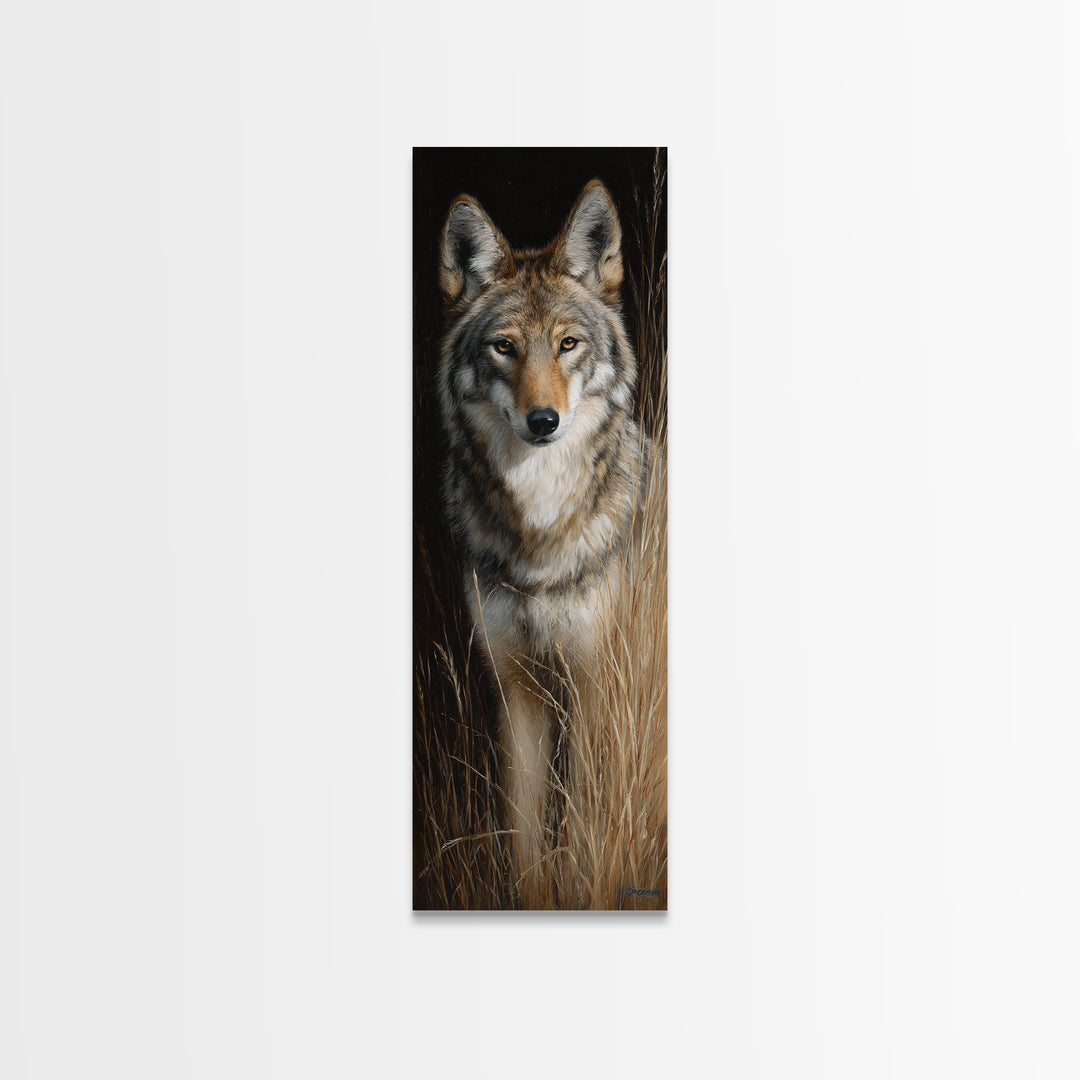 Dog Portrait with Painterly Collar and Loyal Canvas Print, Animal Art, Cat Art, Living Room Decor, Fine Art, Creature, ANI-1x3-49