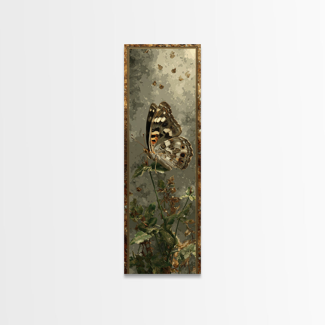 Butterfly Specimen Composition Canvas Print, Animal Art, Digital Wall Art, Living Room Decor, Creature, Modern Wall Art, ANI-1x3-59
