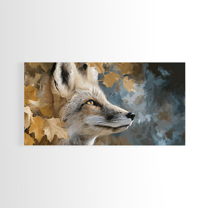 Dignified Fox Portrait Canvas Print, Animal Art, Wall Art, Living Room Decor, Fine Art, Creature, Nursery Decor, Art Deco, ANI-2x1-21