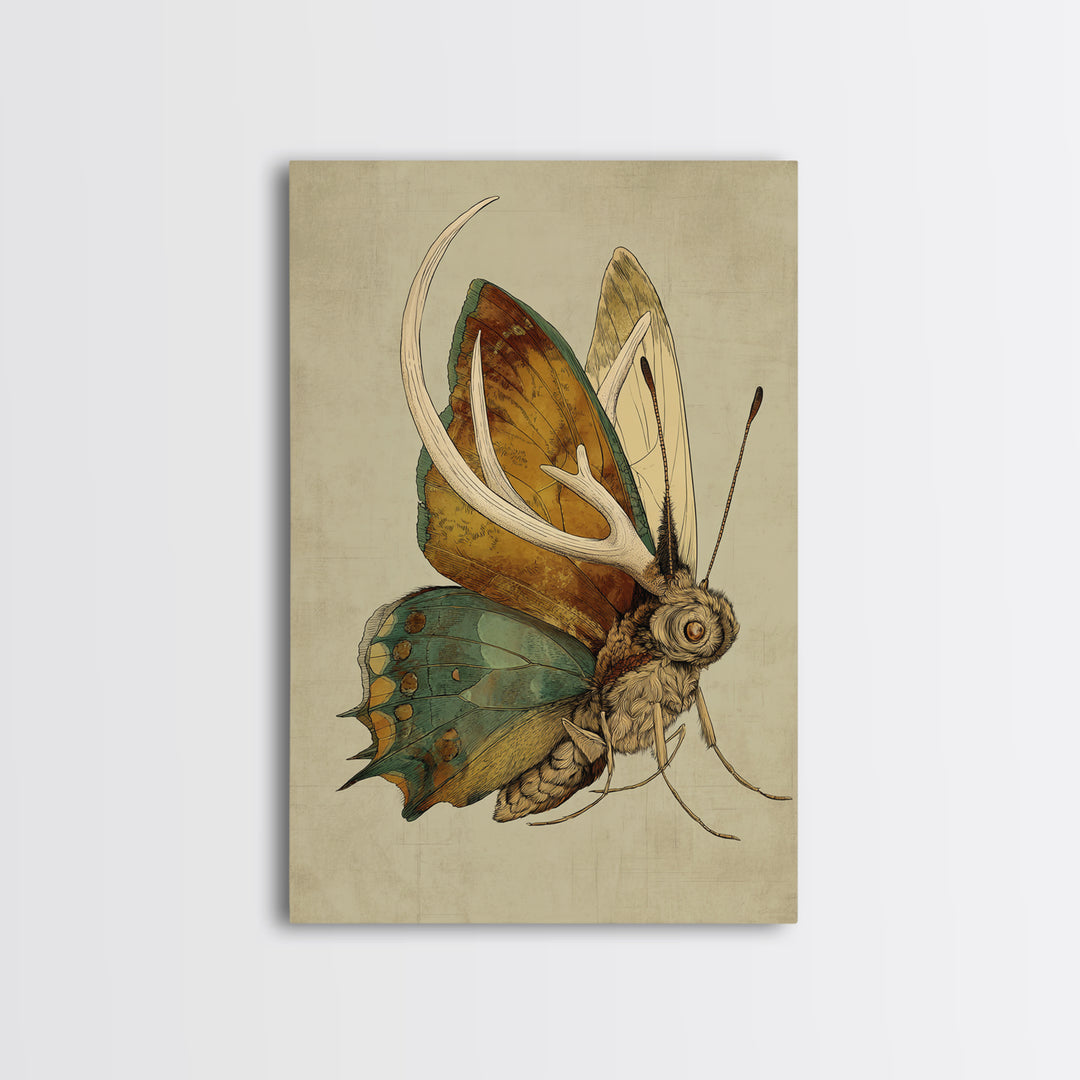 Butterfly Specimen Composition Canvas Print, Animal Art, Statement Artwork, Living Room Decor, Fine Art, Creature, Wall Decor, ANI-2x3-31