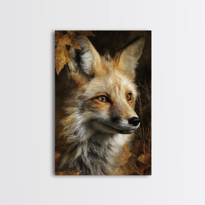 Dignified Fox Portrait Canvas Print, Animal Art, Art Deco, Living Room Decor, Fine Art, Creature, Cat Art, Safari Nursery Decor, ANI-2x3-81